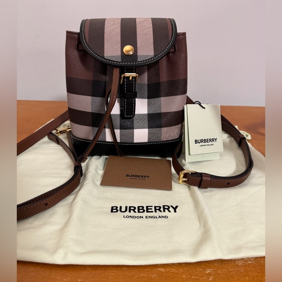 【Burberry】Mini Backpack Birch Check - Picture 1 of 15